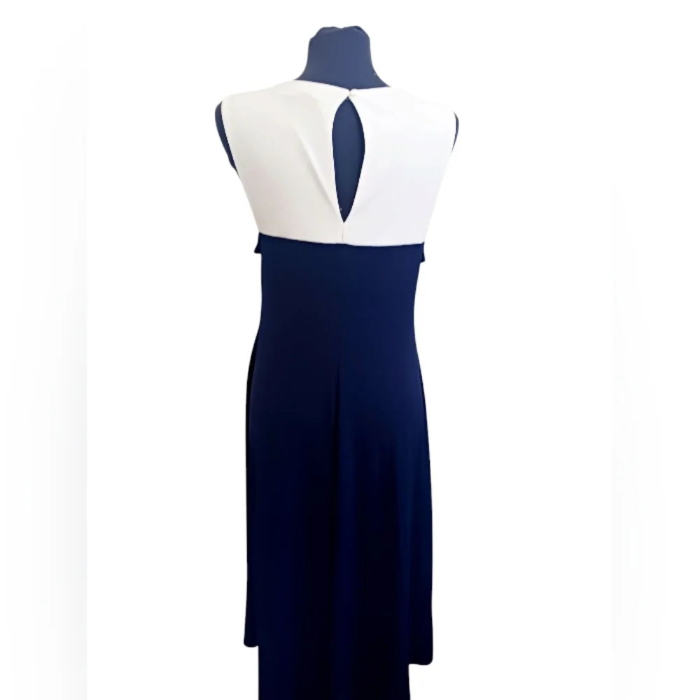 Black & White Colorblock Flowy Maxi Dress Size Large - Picture 4 of 5